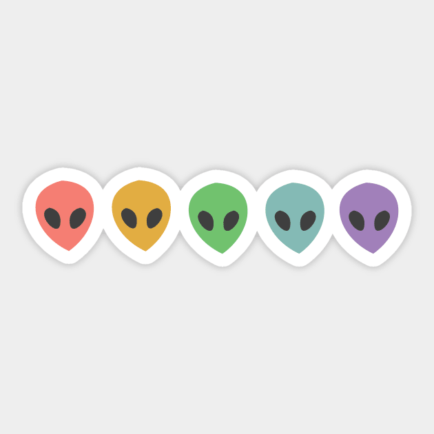 Rainbow Alien Sticker by mimimeeep